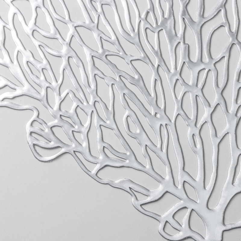 Набор салфеток кухонных «Кораллы», 47×38 см, цвет серебро