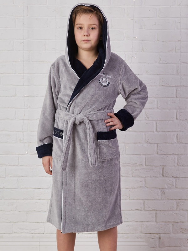 Подростковый бамбуковый халат Ronaldo (Grey)